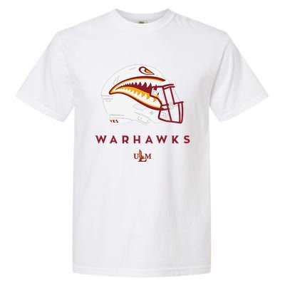 Louisiana Monroe Ulm Warhawks All Season Football Helmet Garment-Dyed Heavyweight T-Shirt