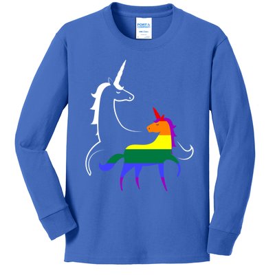 Lgbtq Mama Unicorn Pride Rainbow Mom Funny Gift Kids Long Sleeve Shirt