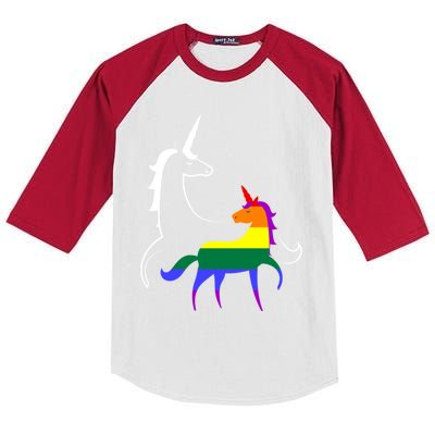 Lgbtq Mama Unicorn Pride Rainbow Mom Funny Gift Kids Colorblock Raglan Jersey