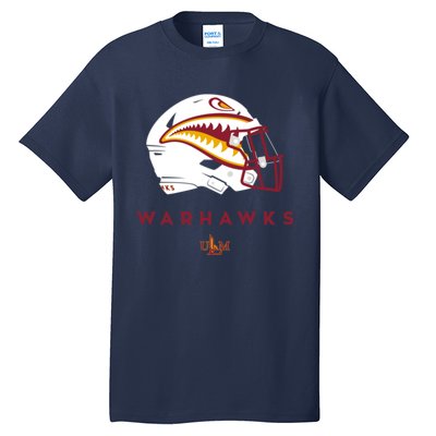 Louisiana Monroe Ulm Warhawks All Season Football Helmet Tall T-Shirt