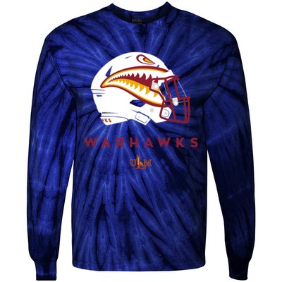 Louisiana Monroe Ulm Warhawks All Season Football Helmet Tie-Dye Long Sleeve Shirt