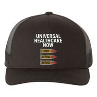 Luigi Mangione Universal Healthcare Now Deny Defend Depose Yupoong Adult 5-Panel Trucker Hat