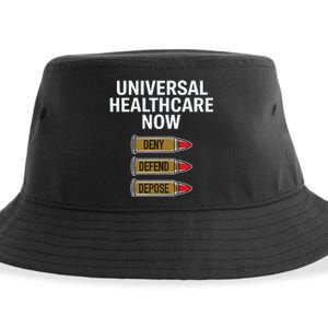 Luigi Mangione Universal Healthcare Now Deny Defend Depose Sustainable Bucket Hat