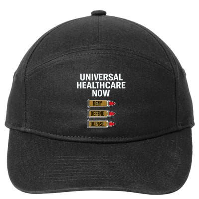 Luigi Mangione Universal Healthcare Now Deny Defend Depose 7-Panel Snapback Hat