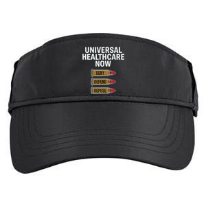 Luigi Mangione Universal Healthcare Now Deny Defend Depose Adult Drive Performance Visor