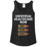 Luigi Mangione Universal Healthcare Now Deny Defend Depose Ladies Essential Tank