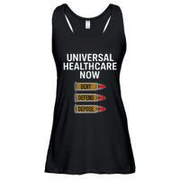 Luigi Mangione Universal Healthcare Now Deny Defend Depose Ladies Essential Flowy Tank