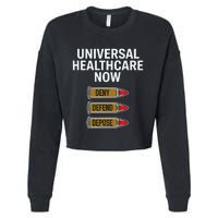 Luigi Mangione Universal Healthcare Now Deny Defend Depose Cropped Pullover Crew