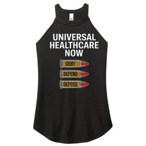 Luigi Mangione Universal Healthcare Now Deny Defend Depose Women's Perfect Tri Rocker Tank