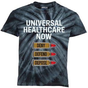 Luigi Mangione Universal Healthcare Now Deny Defend Depose Kids Tie-Dye T-Shirt