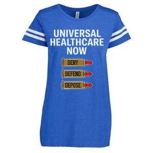 Luigi Mangione Universal Healthcare Now Deny Defend Depose Enza Ladies Jersey Football T-Shirt