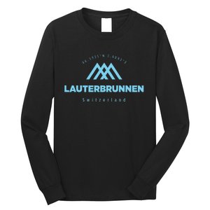 Lauterbrunnen Mountain Vacation Skiing Switzerland Long Sleeve Shirt