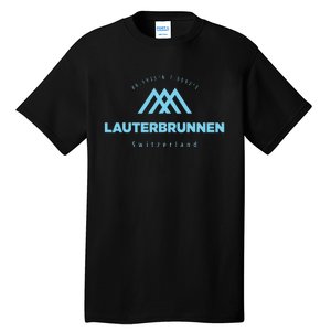 Lauterbrunnen Mountain Vacation Skiing Switzerland Tall T-Shirt