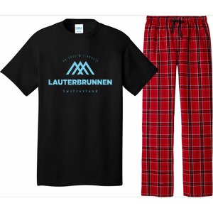 Lauterbrunnen Mountain Vacation Skiing Switzerland Pajama Set