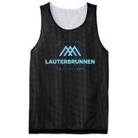 Lauterbrunnen Mountain Vacation Skiing Switzerland Mesh Reversible Basketball Jersey Tank