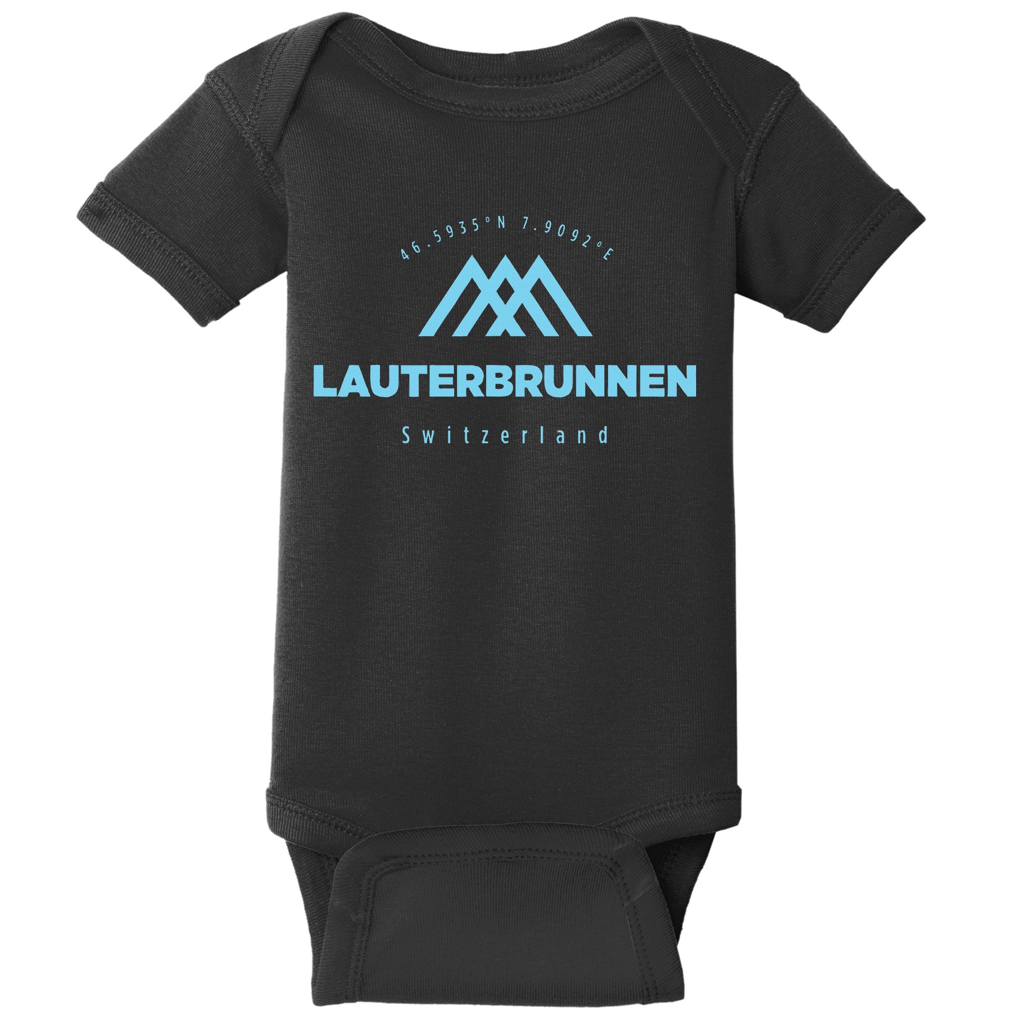 Lauterbrunnen Mountain Vacation Skiing Switzerland Baby Bodysuit