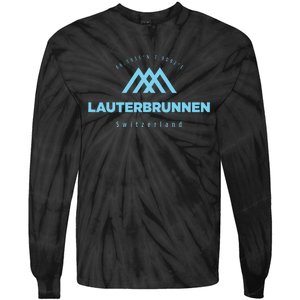 Lauterbrunnen Mountain Vacation Skiing Switzerland Tie-Dye Long Sleeve Shirt