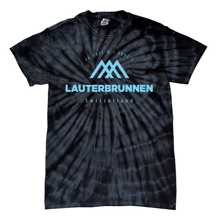 Lauterbrunnen Mountain Vacation Skiing Switzerland Tie-Dye T-Shirt