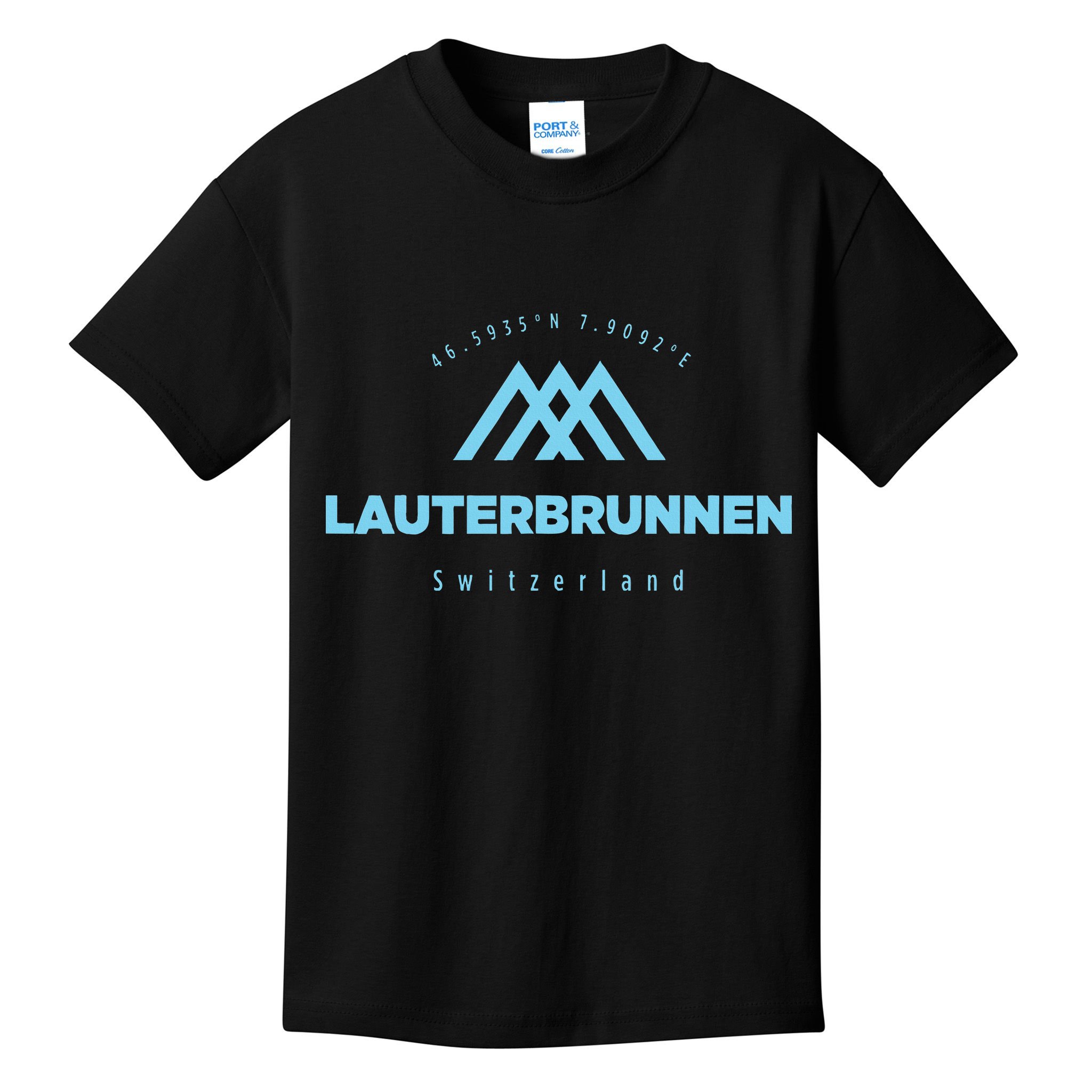 Lauterbrunnen Mountain Vacation Skiing Switzerland Kids T-Shirt