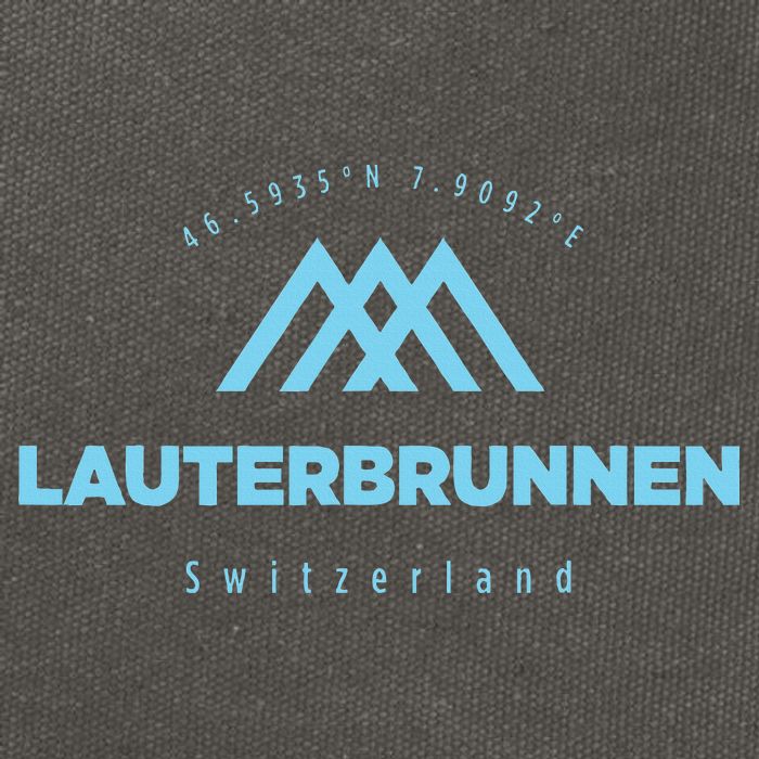 Lauterbrunnen Mountain Vacation Skiing Switzerland Cotton Canvas Backpack