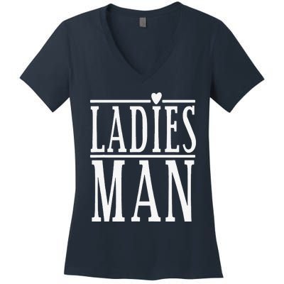 Ladies Man Valentine's Days Women's V-Neck T-Shirt