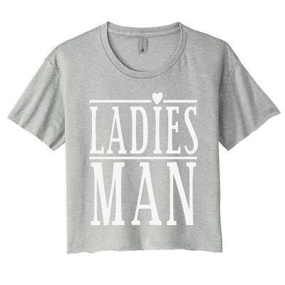 Ladies Man Valentine's Days Women's Crop Top Tee