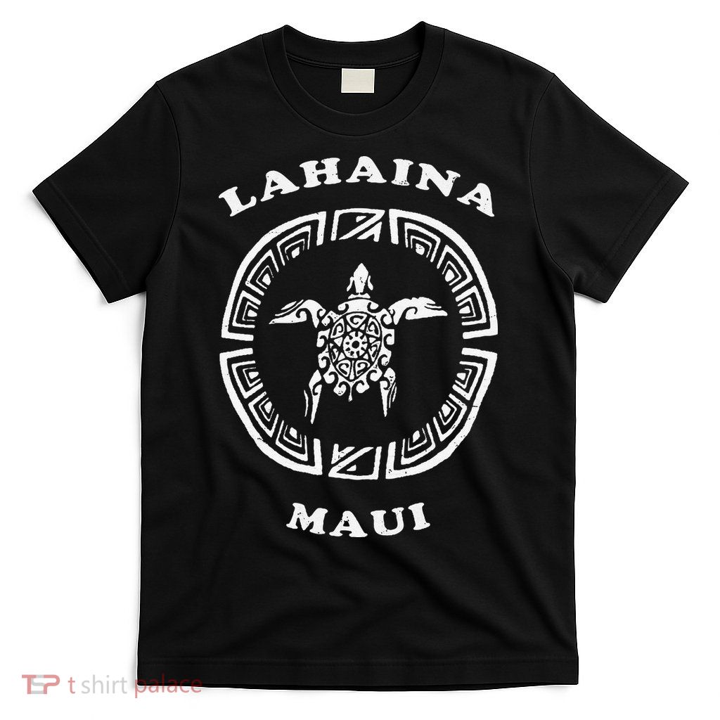 Lahaina Maui Vintage Retro Tribal Turtle Vacation T-Shirt