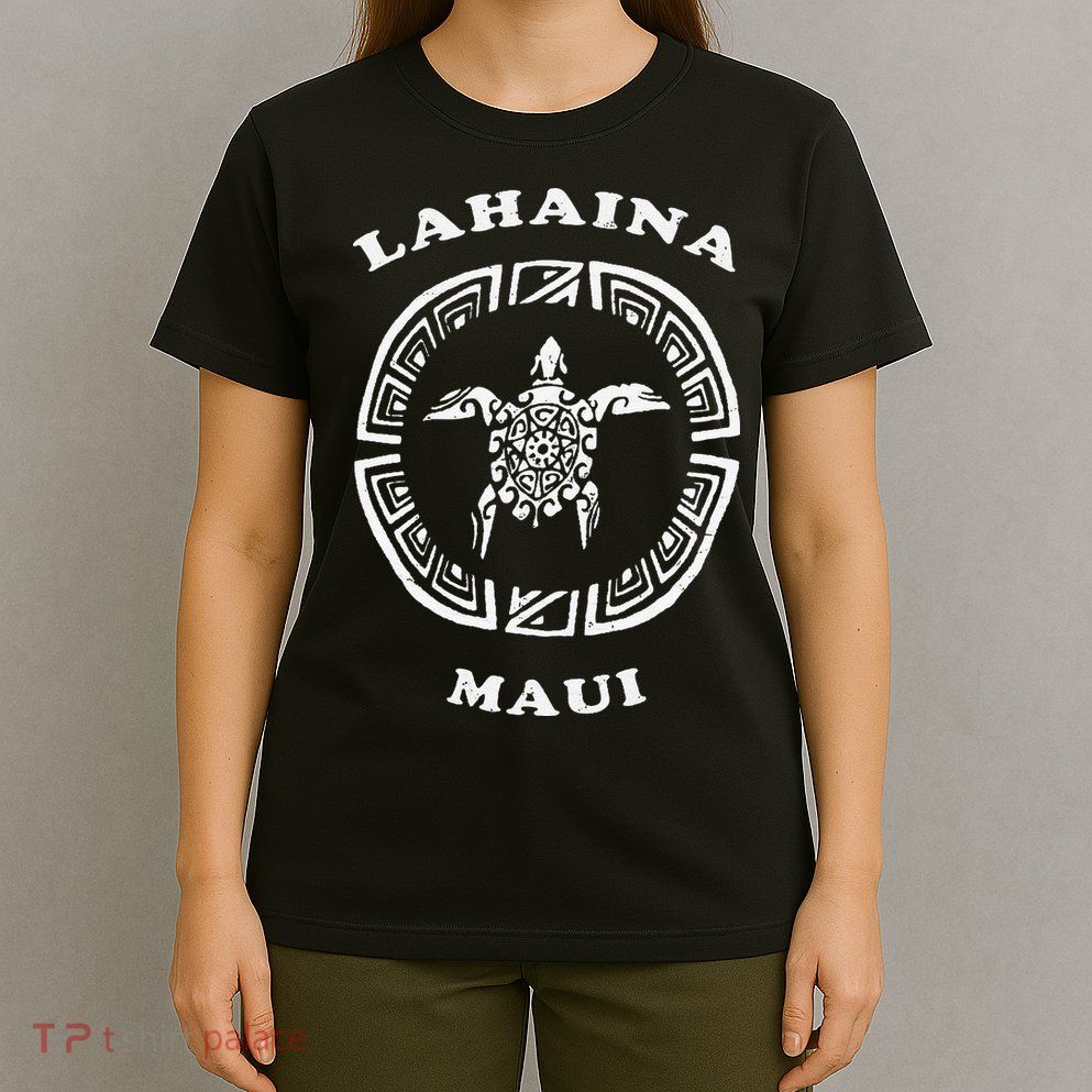Lahaina Maui Vintage Retro Tribal Turtle Vacation T-Shirt