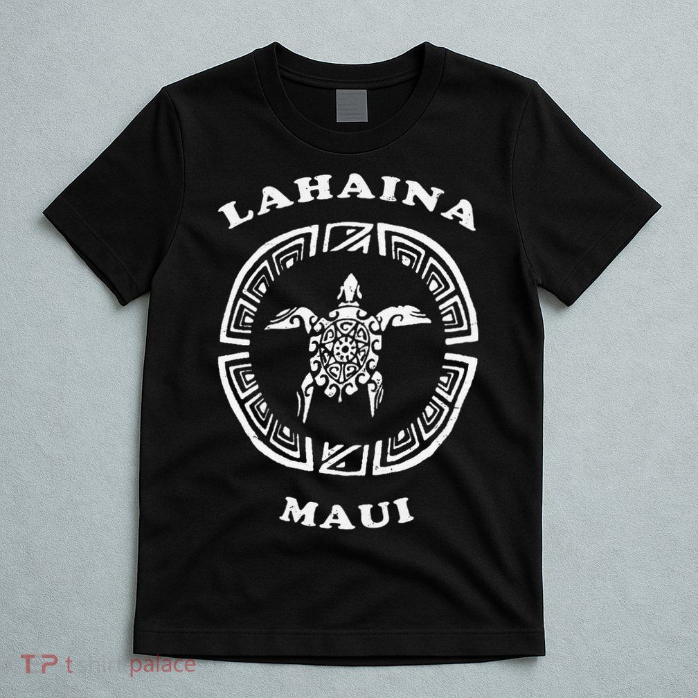 Lahaina Maui Vintage Retro Tribal Turtle Vacation T-Shirt