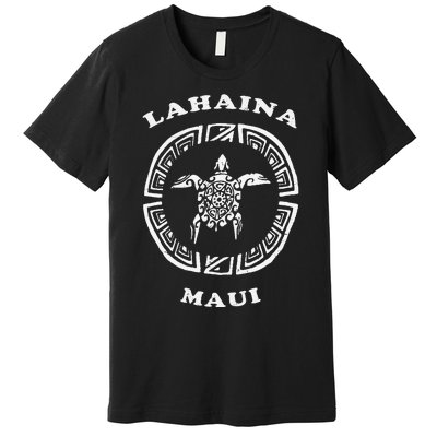 Lahaina Maui Vintage Retro Tribal Turtle Vacation Premium T-Shirt