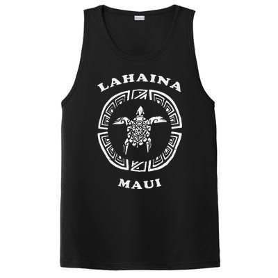 Lahaina Maui Vintage Retro Tribal Turtle Vacation PosiCharge Competitor Tank