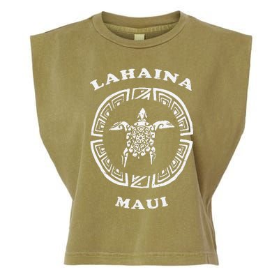 Lahaina Maui Vintage Retro Tribal Turtle Vacation Garment-Dyed Women's Muscle Tee