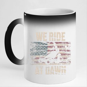 Lawn Mowing We Ride At Dawn Lawn Mower 11oz Black Color Changing Mug