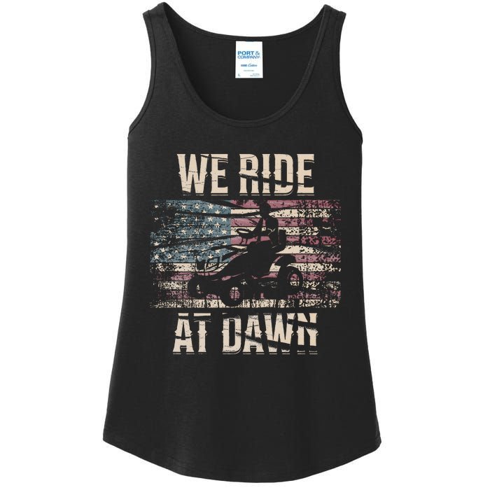 Lawn Mowing We Ride At Dawn Lawn Mower Ladies Essential Tank