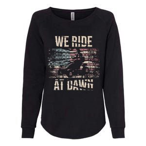 Lawn Mowing We Ride At Dawn Lawn Mower Womens California Wash Sweatshirt