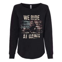 Lawn Mowing We Ride At Dawn Lawn Mower Womens California Wash Sweatshirt