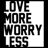 Love More Worry Less Quote 16 in Basic Backpack