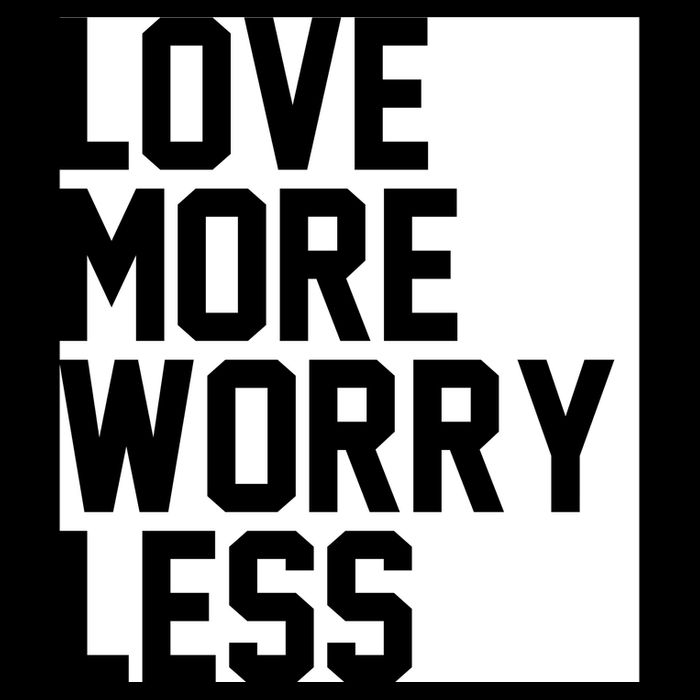 Love More Worry Less Quote 16 in Basic Backpack