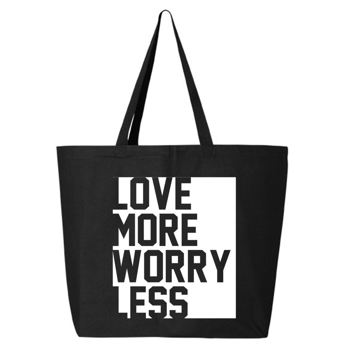 Love More Worry Less Quote 25L Jumbo Tote