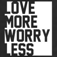 Love More Worry Less Quote 25L Jumbo Tote