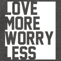 Love More Worry Less Quote Vector Backpack