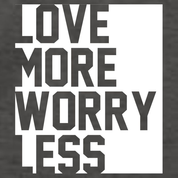 Love More Worry Less Quote Vector Backpack