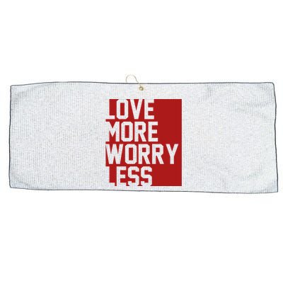 Love More Worry Less Quote Large Microfiber Waffle Golf Towel