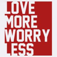 Love More Worry Less Quote Kids Hoodie