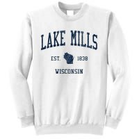 Lake Mills Wi Vintage Athletic Sports Sweatshirt