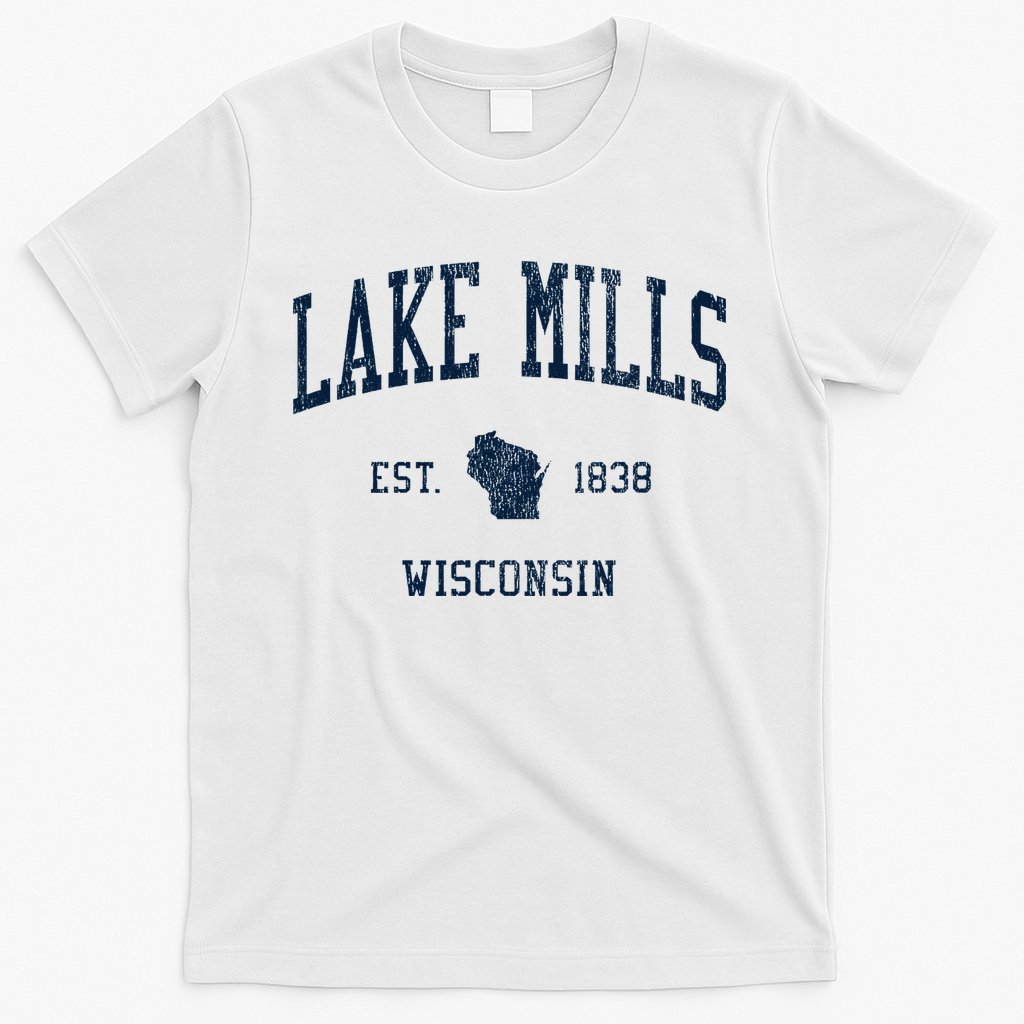 Lake Mills Wi Vintage Athletic Sports T-Shirt