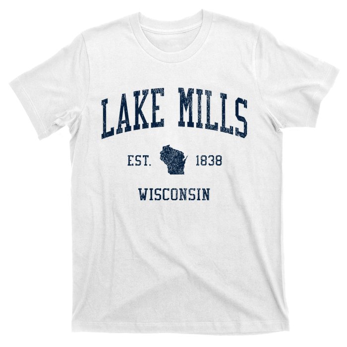 Lake Mills Wi Vintage Athletic Sports T-Shirt