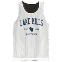 Lake Mills Wi Vintage Athletic Sports Mesh Reversible Basketball Jersey Tank