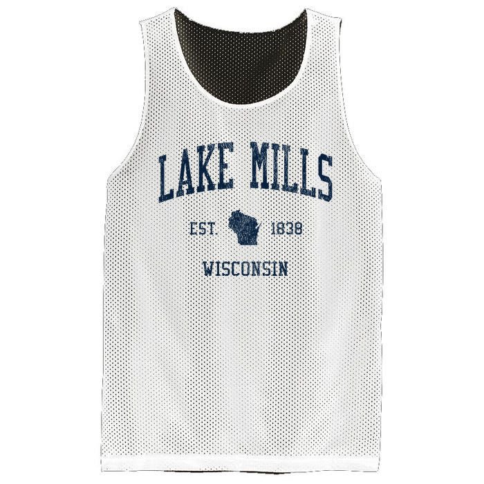 Lake Mills Wi Vintage Athletic Sports Mesh Reversible Basketball Jersey Tank