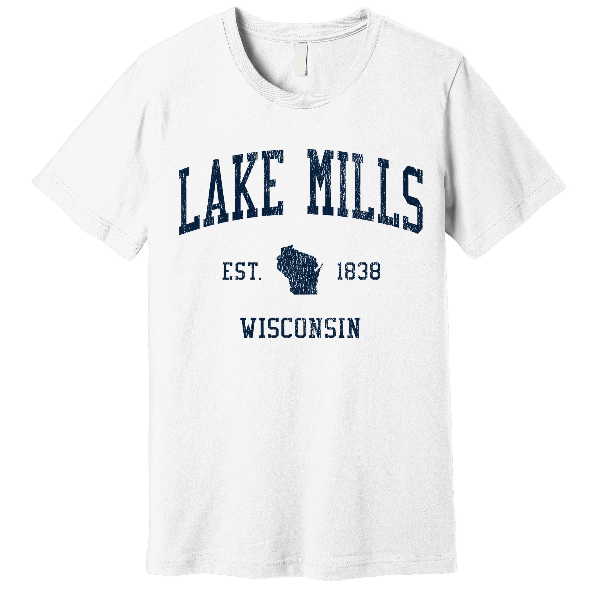 Lake Mills Wi Vintage Athletic Sports Premium T-Shirt